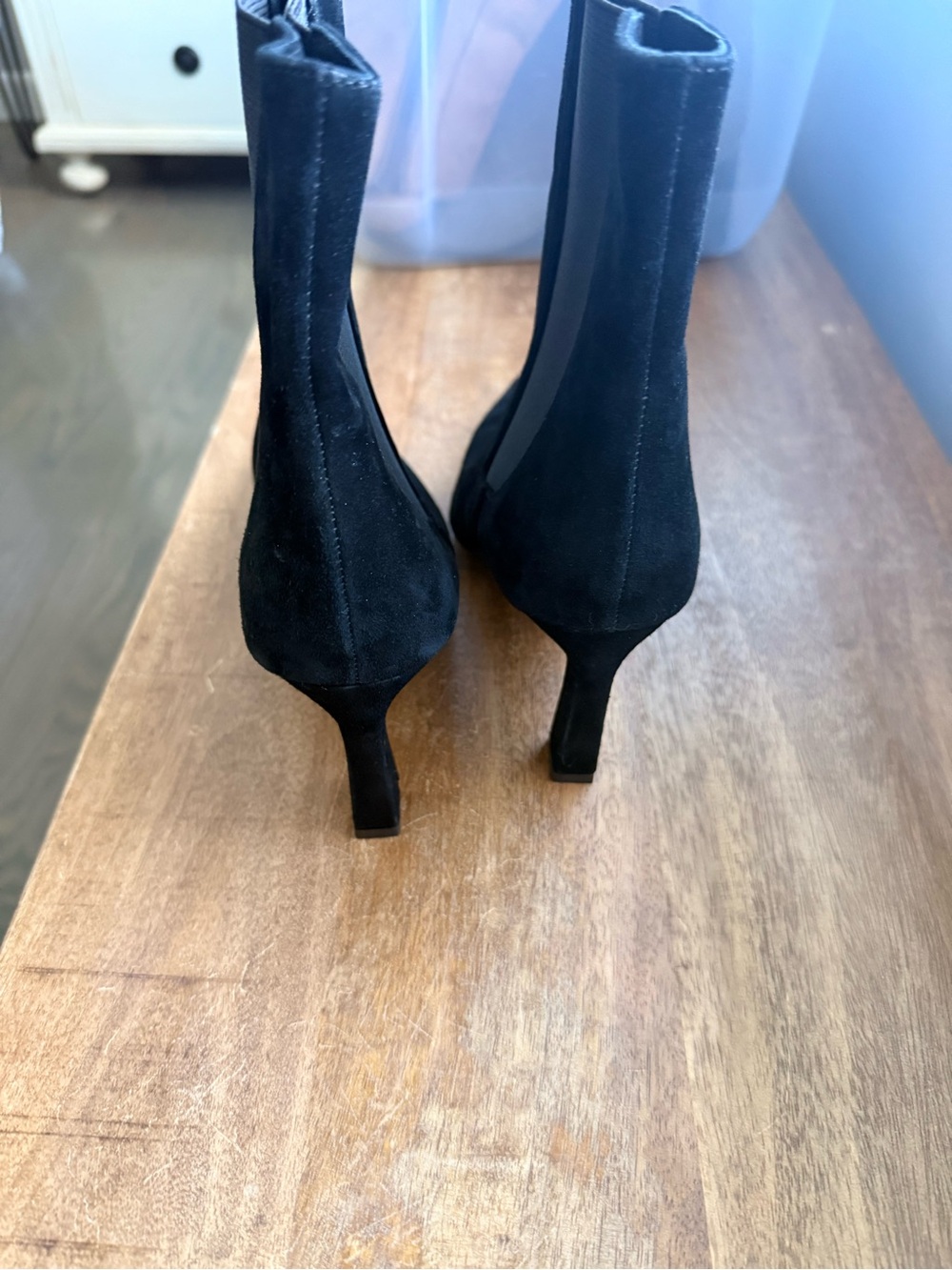 NWOTCharles By Charles David Black Suede Pointed Toe Boots - Picture 5 of 7